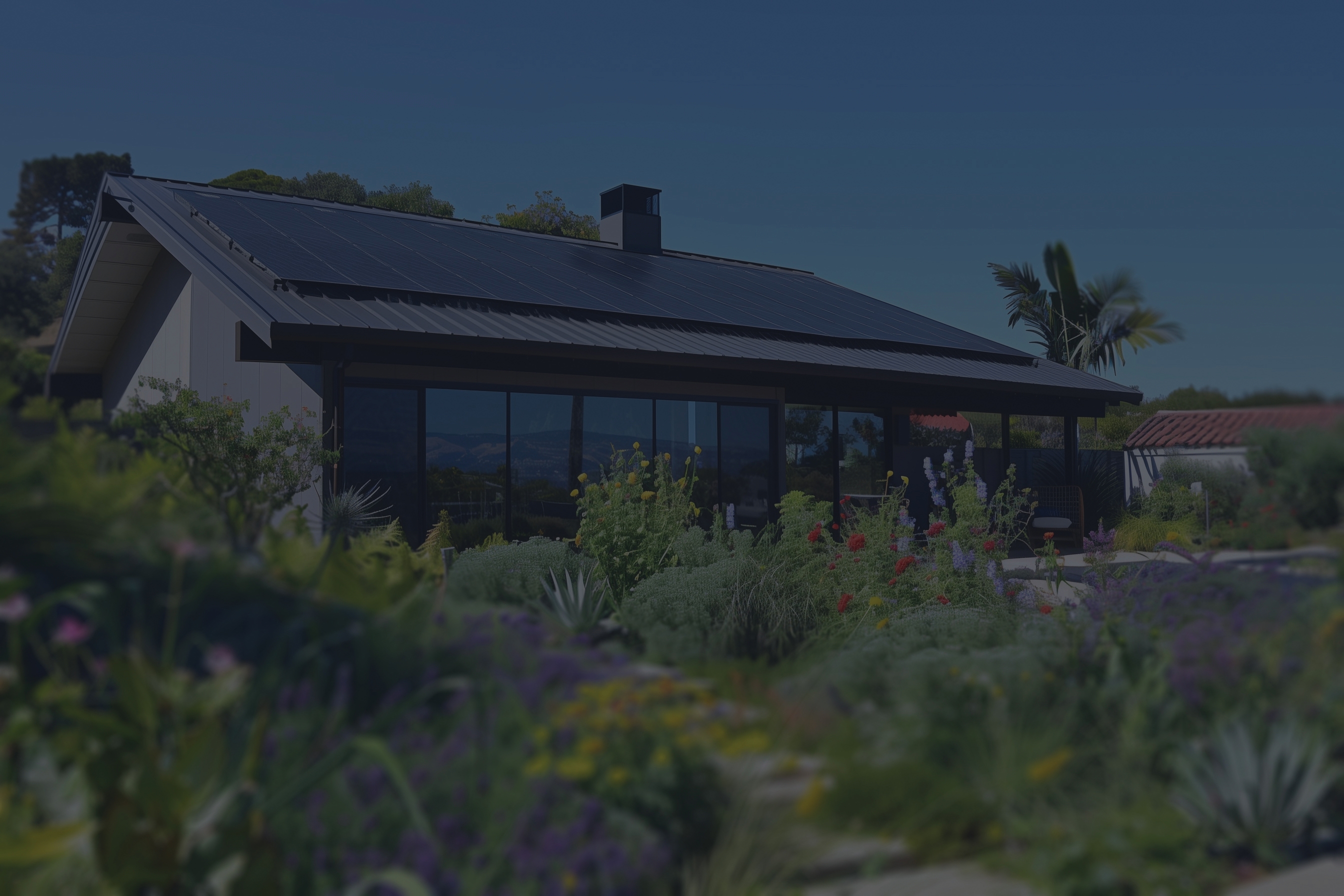 A home with solar panels